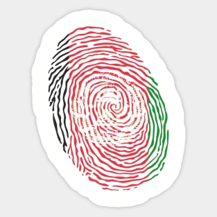 Afghanistan Fingerprint Sticker